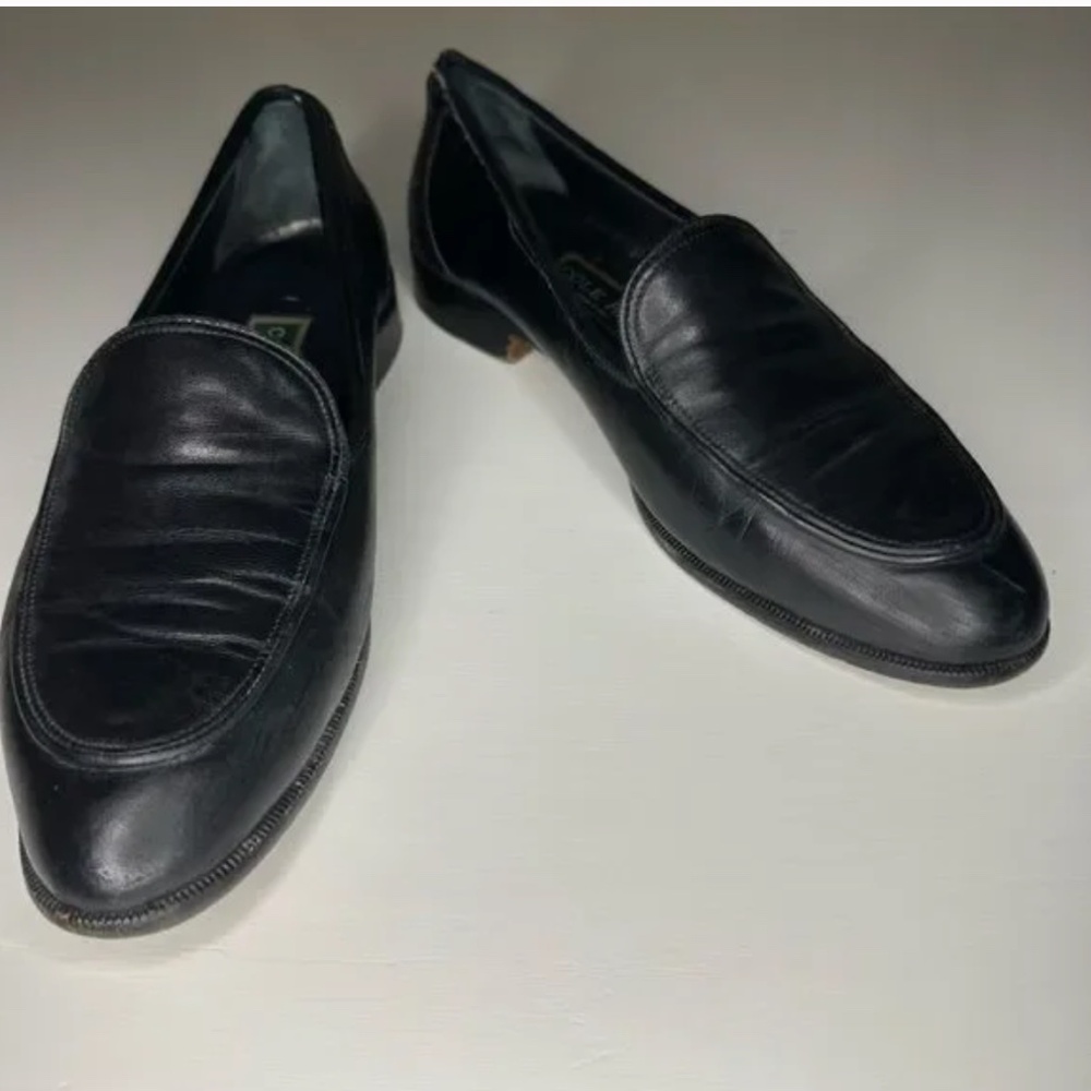 Vintage Cole Haan Italian Leather Loafers Green Label AA size 9 1/2 Women’s